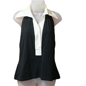 Finley Vintage 90s Black & White Jazz Halter Top Wednesday Adam's Vibes